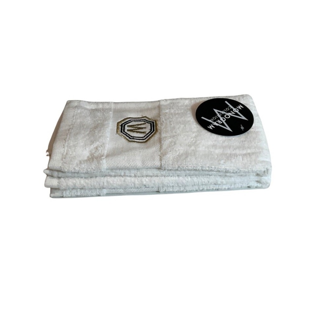 White Hand Towel Monogram Collection Hand Guest Towel 100% Cotton